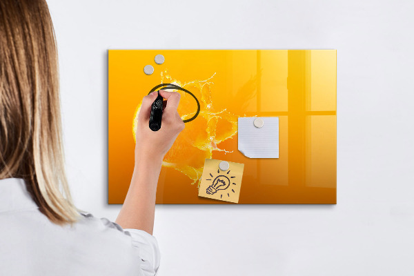 Magnetic dry erase board A colorful board for notes and photos