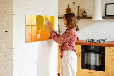 Magnetic dry erase board A colorful board for notes and photos
