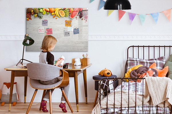 Magnetic dry erase board Colorful photo presentation set