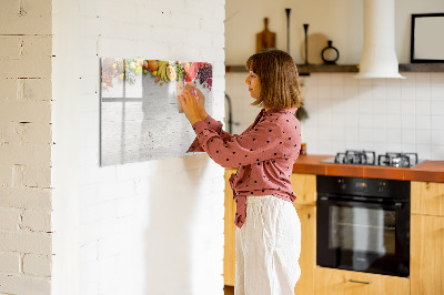 Magnetic dry erase board Colorful photo presentation set