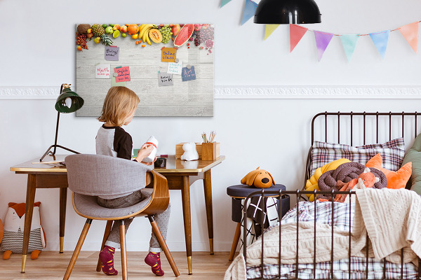 Magnetic dry erase board Colorful photo presentation set