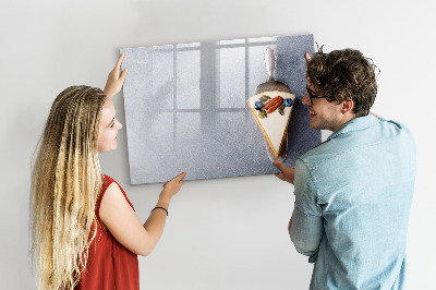 Magnetic dry erase board A creative place for memories and notes