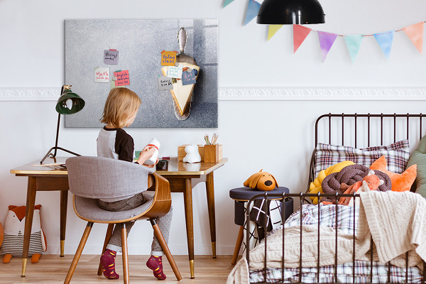 Magnetic dry erase board A creative place for memories and notes