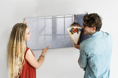 Magnetic dry erase board A creative place for memories and notes