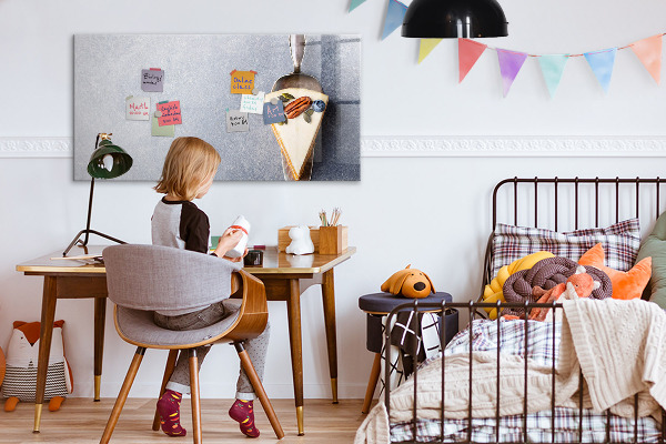 Magnetic dry erase board A creative place for memories and notes