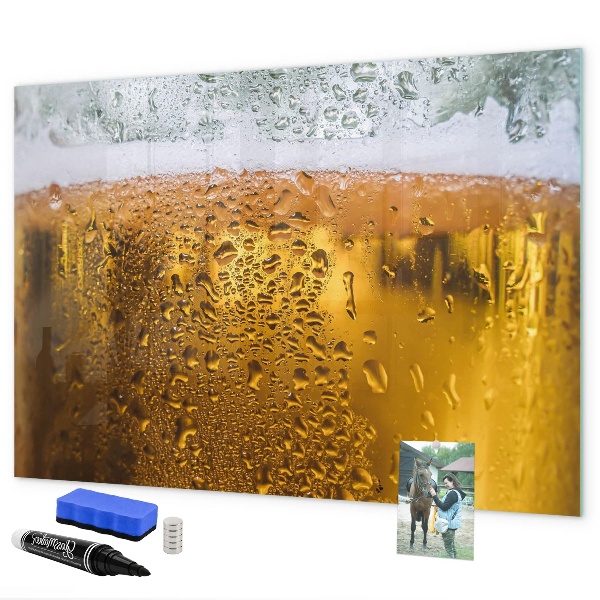 Dry erase board magnetic A cold beer with personal memories