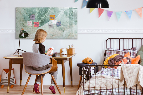Magnetic dry erase board Modern board for notes and photos