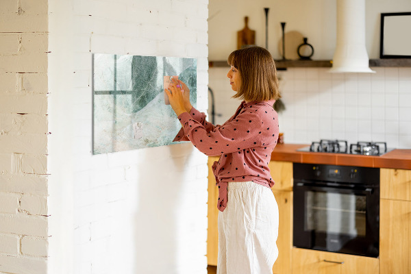 Magnetic dry erase board Modern board for notes and photos