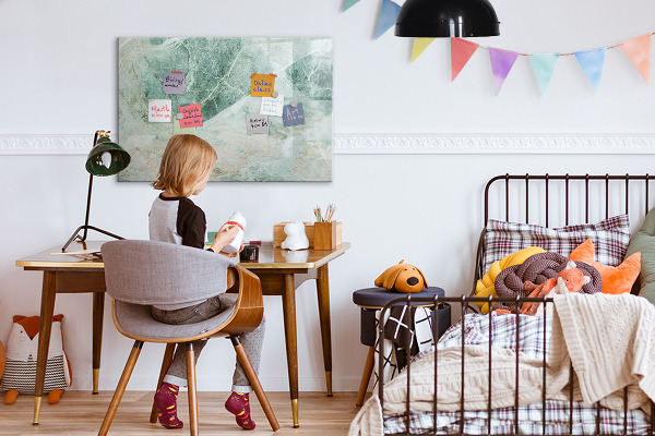 Magnetic dry erase board Modern board for notes and photos