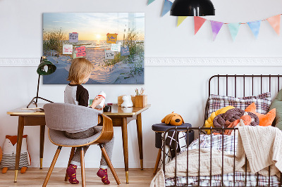 Dry erase board magnetic Beach and memories in photos