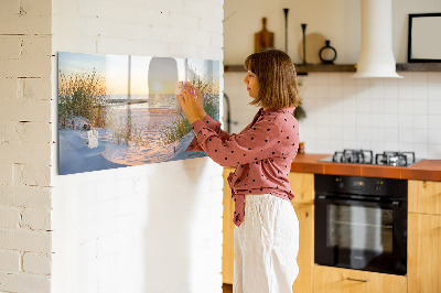 Dry erase board magnetic Beach and memories in photos
