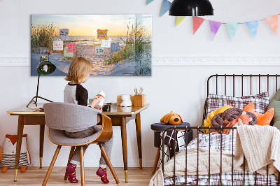 Dry erase board magnetic Beach and memories in photos