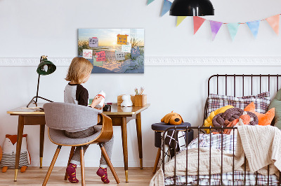 Dry erase board magnetic Beach and memories in photos