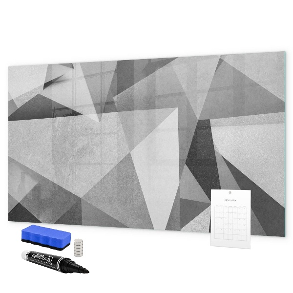Magnetic dry erase board Modern board for notes and photos
