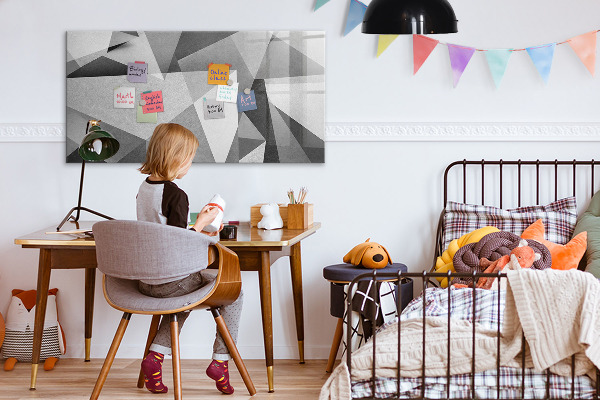 Magnetic dry erase board Modern board for notes and photos