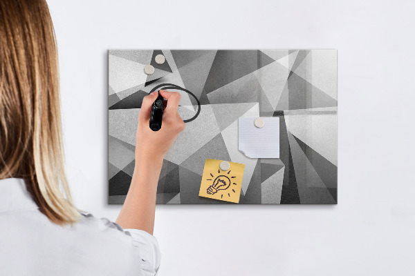 Magnetic dry erase board Modern board for notes and photos