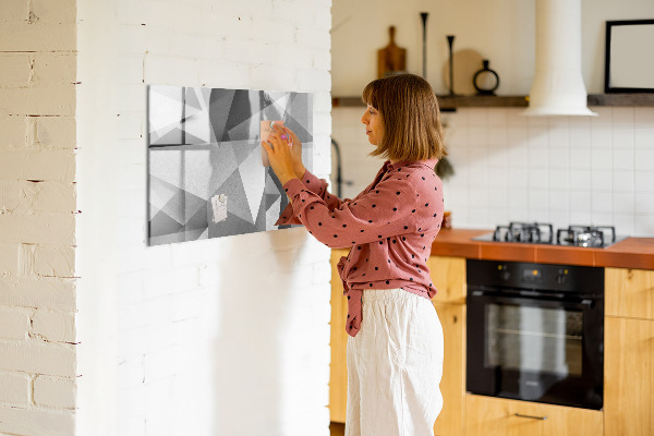 Magnetic dry erase board Modern board for notes and photos