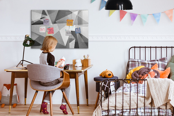 Magnetic dry erase board Modern board for notes and photos