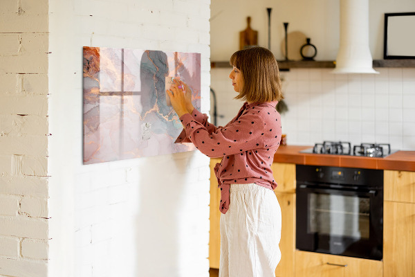 Dry erase board magnetic An elegant board for notes and photos