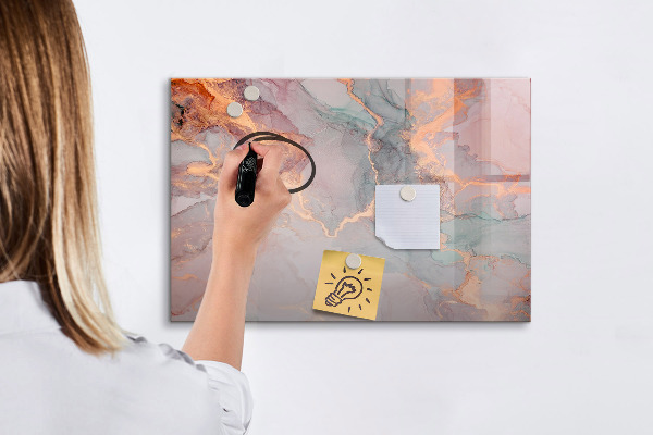Dry erase board magnetic An elegant board for notes and photos