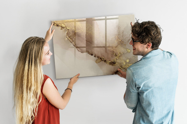 Magnetic dry erase board Modern board for photos and notes