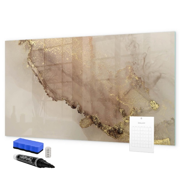Magnetic dry erase board Modern board for photos and notes