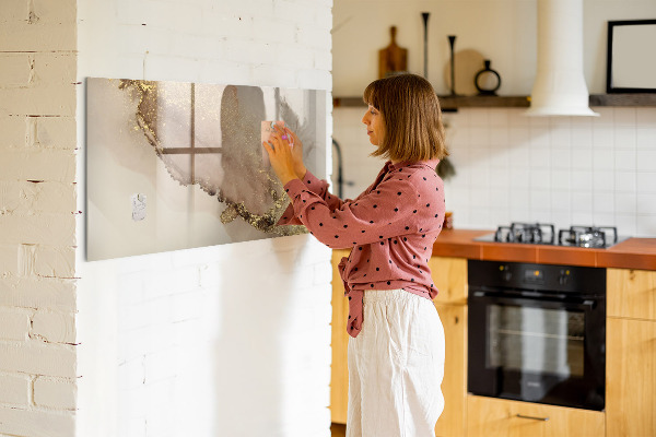Magnetic dry erase board Modern board for photos and notes