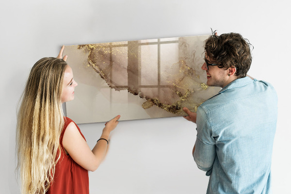 Magnetic dry erase board Modern board for photos and notes