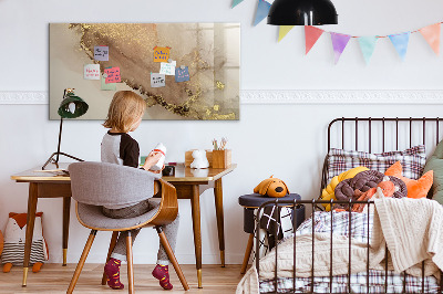 Magnetic dry erase board Modern board for photos and notes