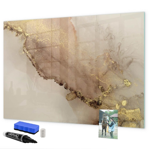 Magnetic dry erase board Modern board for photos and notes