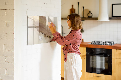 Magnetic dry erase board Modern board for photos and notes