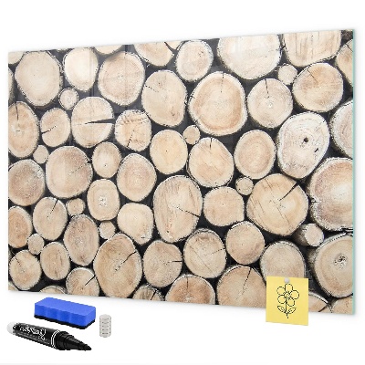 Magnetic dry erase board Natural wood in a modern version
