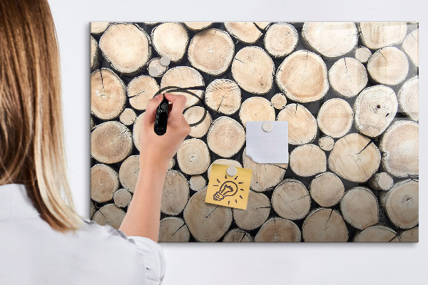 Magnetic dry erase board Natural wood in a modern version