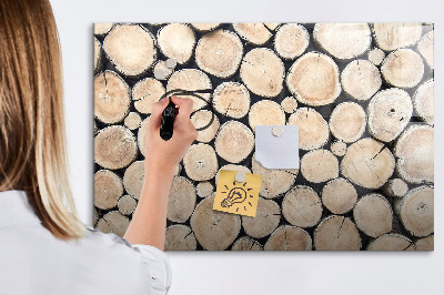 Magnetic dry erase board Natural wood in a modern version