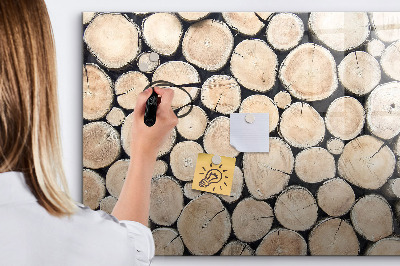 Magnetic dry erase board Natural wood in a modern version