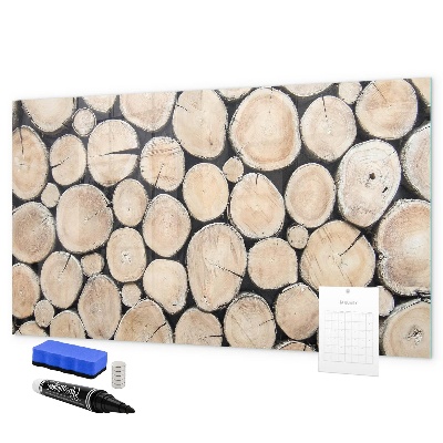 Magnetic dry erase board Natural wood in a modern version