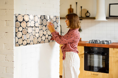 Magnetic dry erase board Natural wood in a modern version
