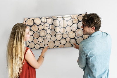 Magnetic dry erase board Natural wood in a modern version