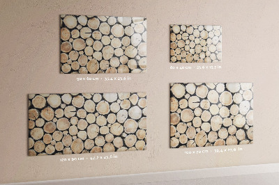 Magnetic dry erase board Natural wood in a modern version