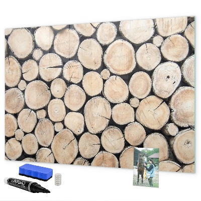 Magnetic dry erase board Natural wood in a modern version