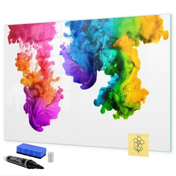 Magnetic dry erase board Colorful clouds with personal photos