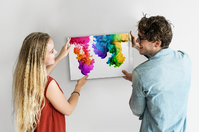 Magnetic dry erase board Colorful clouds with personal photos