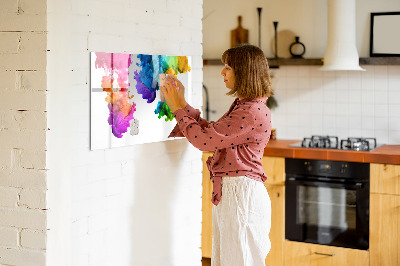 Magnetic dry erase board Colorful clouds with personal photos