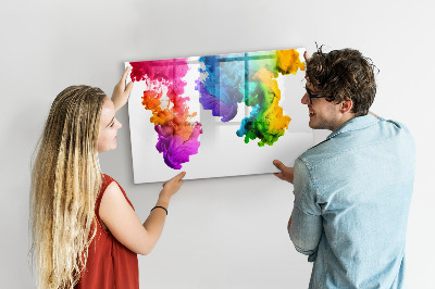 Magnetic dry erase board Colorful clouds with personal photos