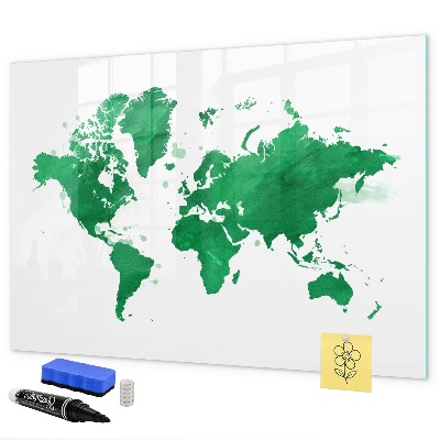 Dry erase board magnetic Interactive map for travel memories