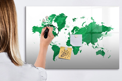 Dry erase board magnetic Interactive map for travel memories