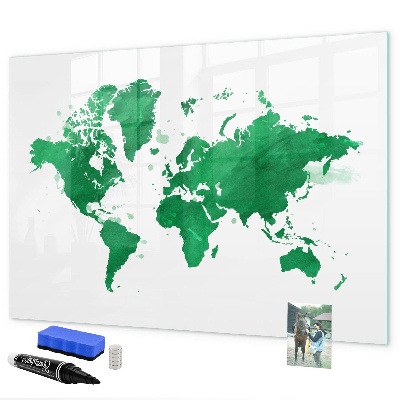 Dry erase board magnetic Interactive map for travel memories