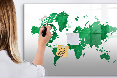 Dry erase board magnetic Interactive map for travel memories