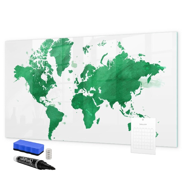 Dry erase board magnetic Interactive map for travel memories