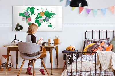 Dry erase board magnetic Interactive map for travel memories